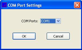 6 Transfer Menu Operations provided by the Transfer Menu are: COM Port Select this function or click to