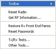 PC Tune Screens Read Tune Parameters Select this function or click to read the current tune values from the radio memory. Write Tune Parameters Select this function or click the radio.