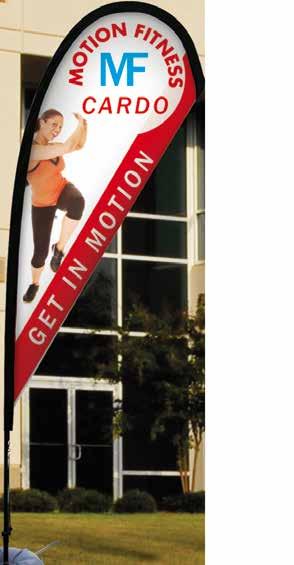 00 Base Options Flying banners come with a standard scissor base, but other options are available including outdoor