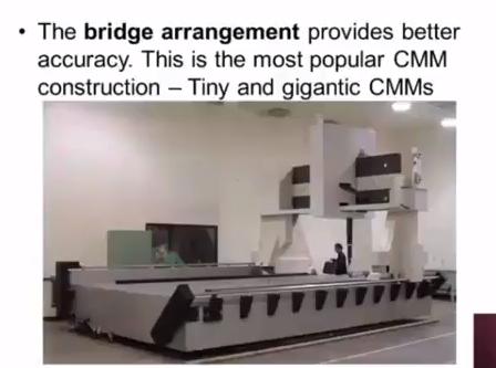 Now here you can see a huge gigantic co-ordinate machine this is the granite table on which very huge large work pieces are mounted which is column one column to and then we