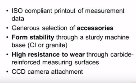 ISO compliant printout of measurement data is possible and the different kinds of accessories are available, which can be mounted onto the