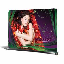 FABRIC TENSION DISPLAYS VISION FABWALL STRAIGHT 10 Straight Wall Frame size 115 w x 90 h Graphic Size 112 w x 89 h 8 Straight Wall Frame size 90"w x 90"h Graphic Size 90 w x 88 h Hardware Package