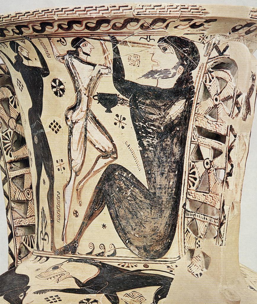 Amphora with Blinding of Polyphemos (detail),