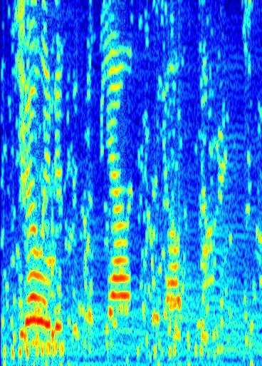 5 Time (sec) 4 35 (b) Noisy speech spectrogram 1 1 2 3 4 5 6 7 8 1 1 2 3 4 5 6 7 8 1