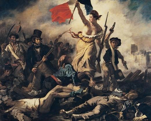 Romanticism Eugene Delacroix Liberty Leading the People, 1830. This is a painting commemorating the July Revolution of 1830, which toppled King Charles X of France.
