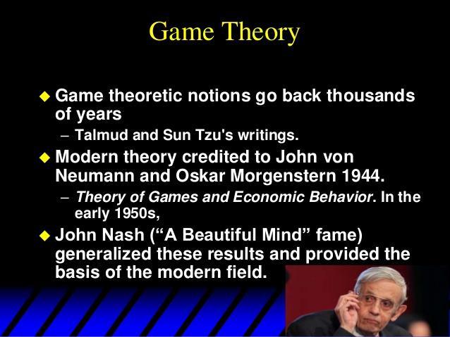 Topic 8 Game Theory Page 2 To be literate in the modern age, you