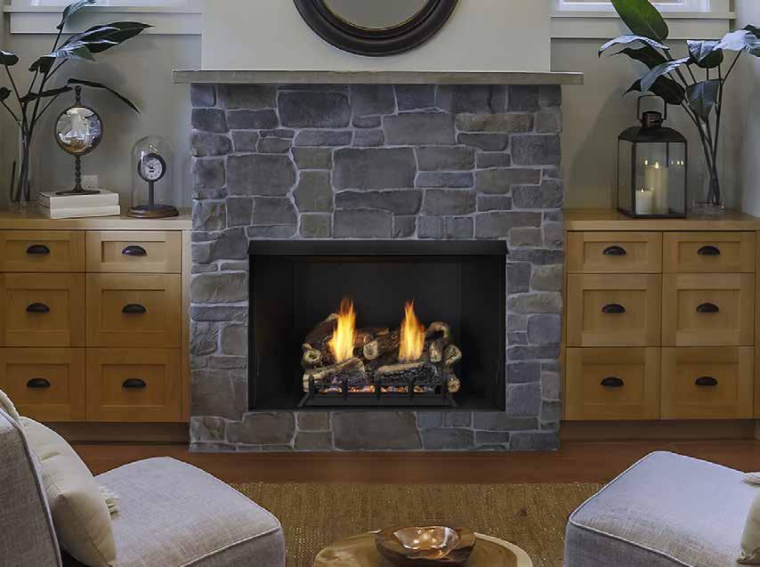 ENJOY THE FIREPLACE YOU'VE ALWAYS WANTED Exacta BUF Series Available log set may differ from log set pictured.