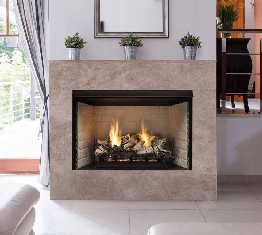 FLEXIBLE INSTALLATION OPTIONS BUF42-R Exacta BUF Series Enjoy the fireplace you ve always wanted, expansive views and all.