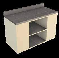 8. Open Shelves: 24 width x 30 height x cabinet depth - 1