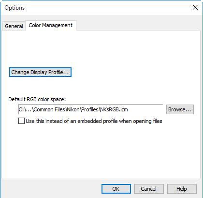 Camera Control Pro Preferences 4/5 The Color Management Tab (Windows) The Color Management tab is where you specify the color management profiles used for displaying images on your monitor and for