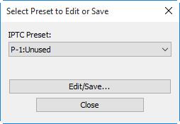 To embed the IPTC information stored in the preset selected in the IPTC Preset