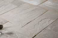 16m² 1300 28 Raj Sandstone Mint Sandstone Grey Black Limestone Specification Face: Natural split riven Edges: Sawn Thickness: Sandstone 20mm Calibrated, Limestone 25mm Calibrated. Patio Pack; 14.