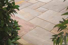 Coverage shown is obtained when laid with 10mm joints Autumn Brown Sandstone - An assortment of warm autumnal brown shades running through the entirety of
