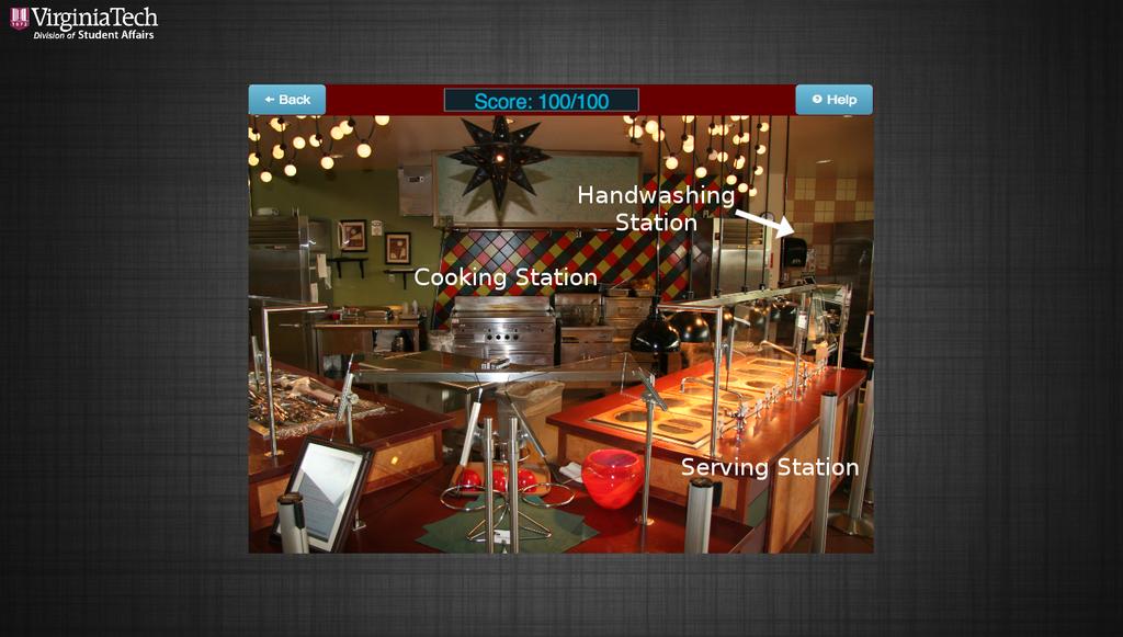 3.1 Main Kitchen In this game, the user or the new employee will begin with a welcome screen. This welcome screen will allow the user to enter his or her information and begin the game.