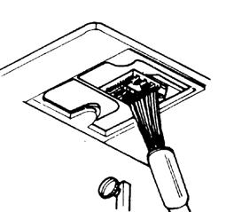 Turn the latch knob A as illustrated. 4. Take off shuttle race cover. 5. Take out shuttle hook. 6.