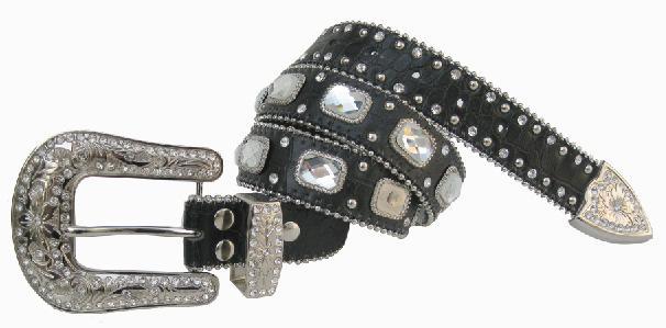 : Facet Hexagon Imitated Clea Beaded Jewelry Belts