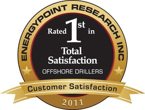 Industry Leader in Customer Satisfaction Rated #1 Total Satisfaction Health, Safety & Environment Job Quality Performance & Reliability Deepwater