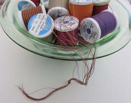 Be sure to include a few of the shiny threads such as the Coats Machine Embroidery threads, and the Coats Machine Quilting Multicolor thread will add fun highlights.