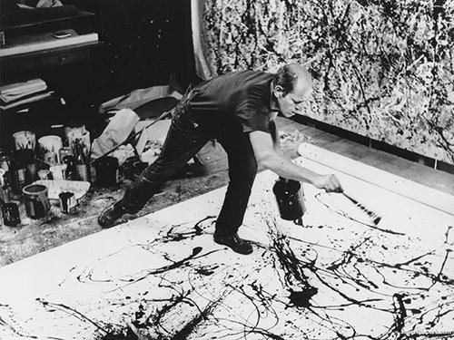 Jackson Pollock was a leader of this abstract expressionist movement. His work exemplified risk-taking and openness, and it received international attention.