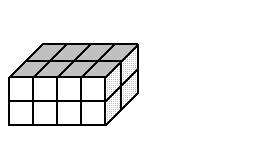 8. Use pencil and paper to answer the question. The prism shown is made up of centimeter cubes. a. What is the surface area of the prism?