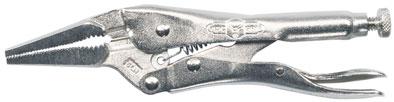 5 kgs) 04-10R 04-10CR Long Nose Locking Pliers With Wire Cutter Tapered nose ideal for delicate work, tight spaces & clamping of small