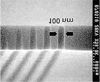 ) for a gate fabrication and positive resist, UV5 (Shipley Co.), for contact holes exposed by 50 kv electron beam. 30-nm-width line pattern and 100-nm-diameter-hole pattern were delineated.