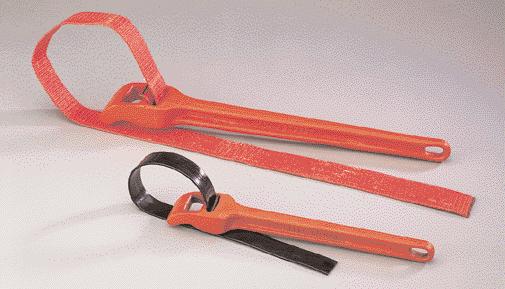 Strap Wrenches Strap Wrench handles are malleable iron and meet U.S. Govt. mil spec GGG-W-651-E type 5. Strap Wrenches are available in two handle lengths and three strap lengths.