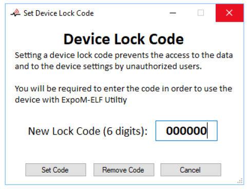 5.6.1 Device Lock Code The ExpoM-EF Utility software is freely available and can be downloaded by anyone.