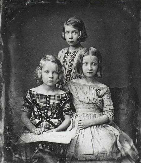 GUSTAV OEHME. Three Young Girls, c. 1840s.
