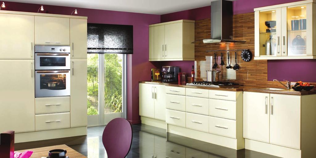 Forma Cream Cream for comfort. This modern & highly stylised kitchen works many ways & suits many moods.
