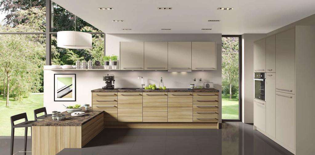 Tempo with Stone Grey - Coco Bolo Heavily structured to give a realistic touch and contemporary feel, the Tempo range of doors have been co-ordinated with the subtle Stone Grey uni-colour and
