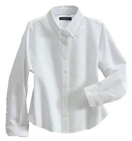 00 60% cotn/40% polyester fabric foils wrinkles Breathable easy care fabric Feminine fit white 219323-BQ0 Little Girl 4-6X $19.