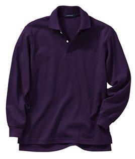 boys /men s Short Sleeve Solid Performance Interlock Polo Long Sleeve Solid Performance Interlock Polo Short Sleeve Solid 60/40 Oxford Shirt deep purple Logo #0833733K is mandary Seniors only