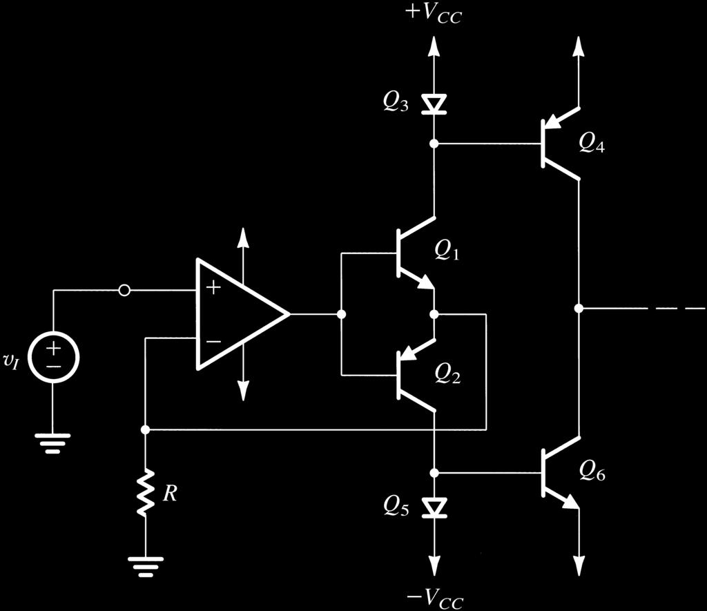 7 V at a current of 100 μa and have a TC of mv/ C. Design the circuit so that at 15 C, a current of 100 μa flows in each of Q1 and Q. What is the current in Q at 5 C? Section 11.