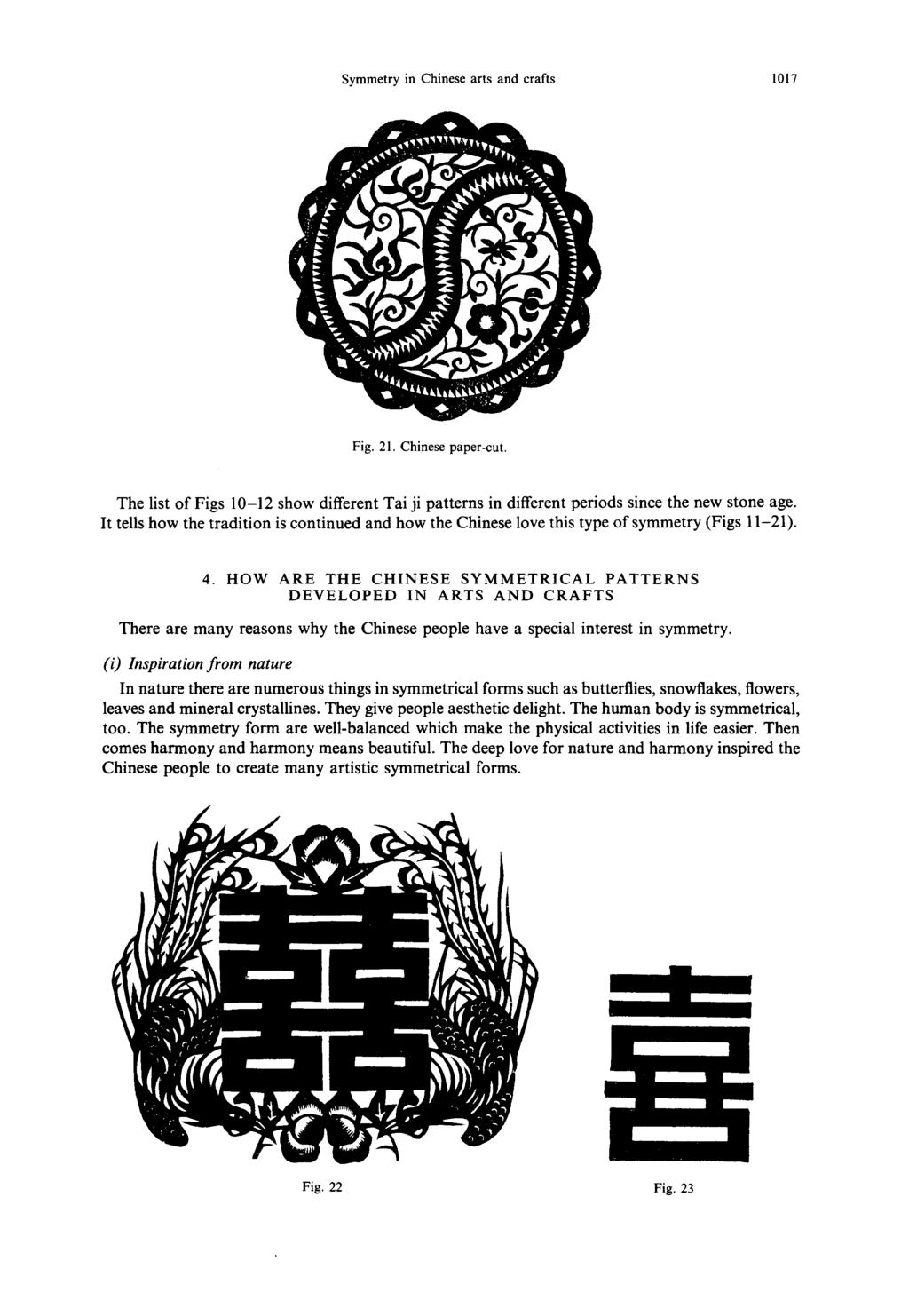 Symmetry in Chinese arts and crafts 1017 Fig. 21. Chinese paper-cut.