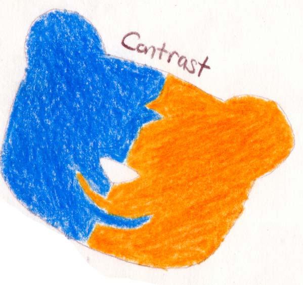 9) Contrast Using your color wheel as an aid, pick two hues and place them