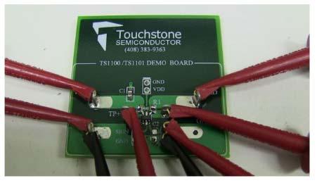 2.1. Performance Comparison Set-Up The TS1100 and the MAX9634 evaluation boards were used to perform side-by-side load current measurements.