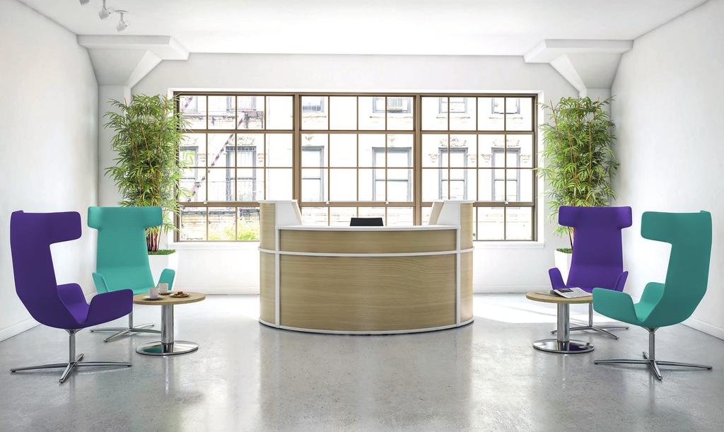 MODULAR RECEPTION The modular office reception furniture range offers 15 different