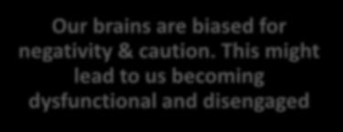 brains are biased for negativity & caution.