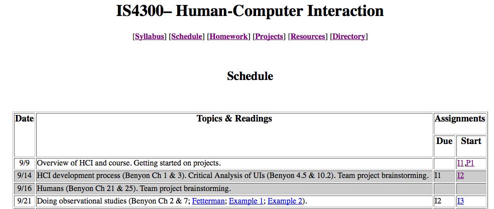 Course Website Overview of Course Topics covered HCI Practice HCI Programming and a little theory &