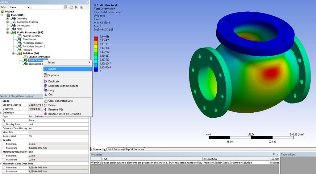 2. pdfpost plot result objects a. Double click on "Setup" to open ANSYS Mechanical and solve the model. b.