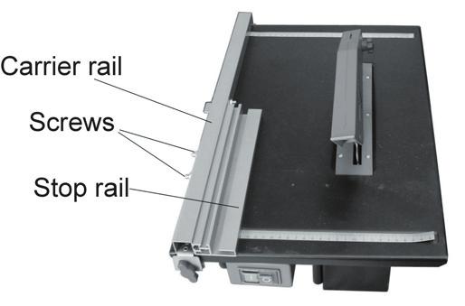 Once mounted, as described below, the board must be securely clamped to a workbench, using at least two G clamps, one at each side, and a constant check made to ensure they are tight during operation.