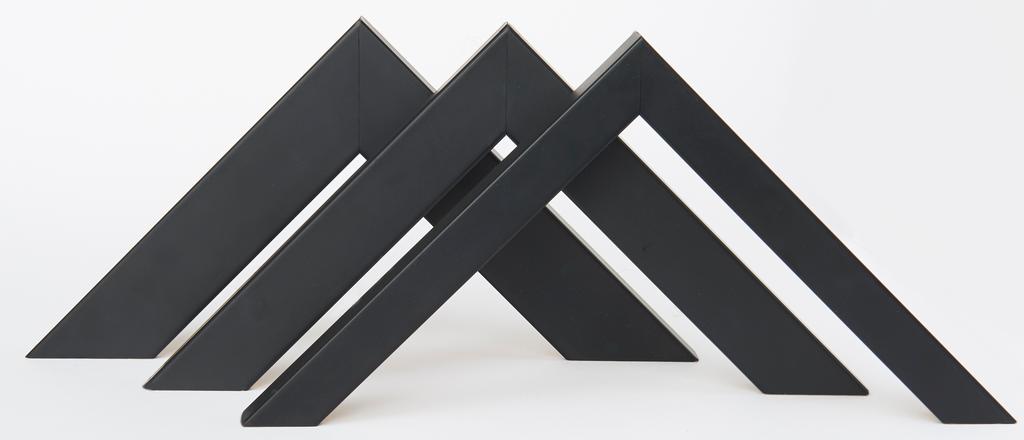 MATTE BLACK MOULDING THE MATTE BLACK MOULDING COMES IN THREE WIDTHS The Matte Black Moulding is a safe choice; it generally fits in most settings and gives a bold statement without dominating the