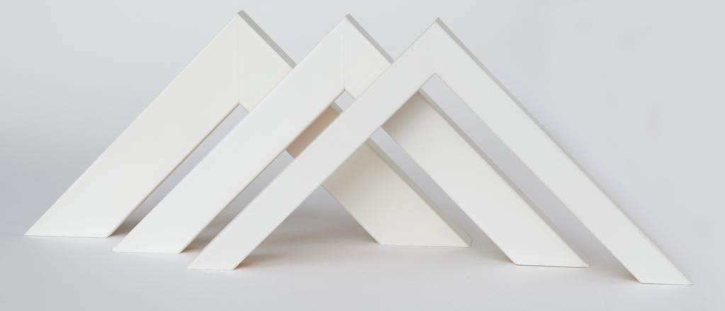 MATTE WHITE MOULDING THE MATTE WHITE MOULDING COMES IN THREE WIDTHS The White Moulding looks Great in Modern Homes, in the kid rooms, in Beach Houses or just when you want to make a feature or
