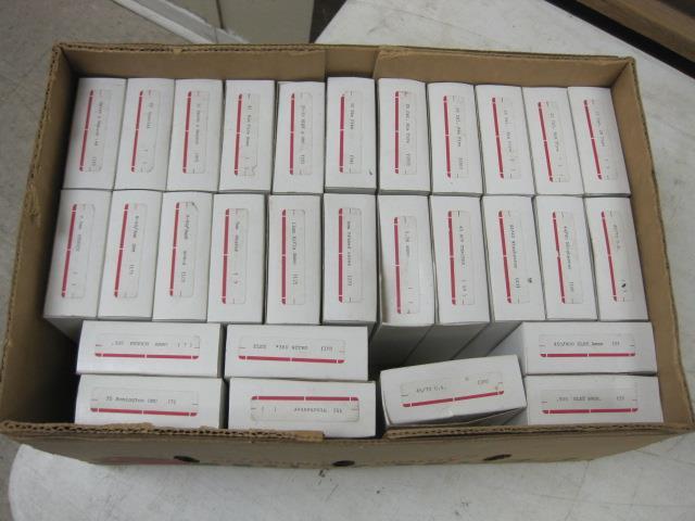 Lots of small reboxed ammo with quantities marked 22 cal CB caps (?) * 22 cal rim fire (?) * 25 cal rim fire (?