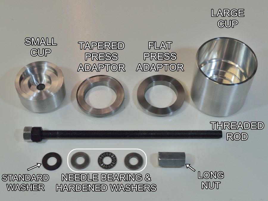 This is what is included in the German Auto Solutions bushing removal tool kit.