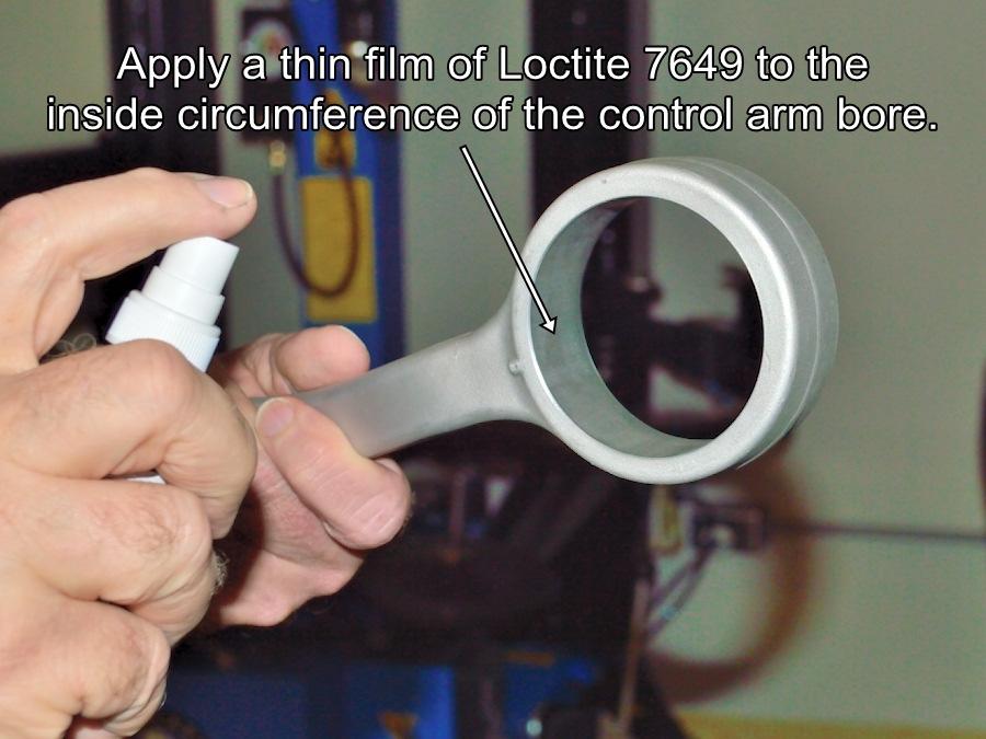 Remove the cap from the supplied bottle of Loctite 7649 primer/activator.