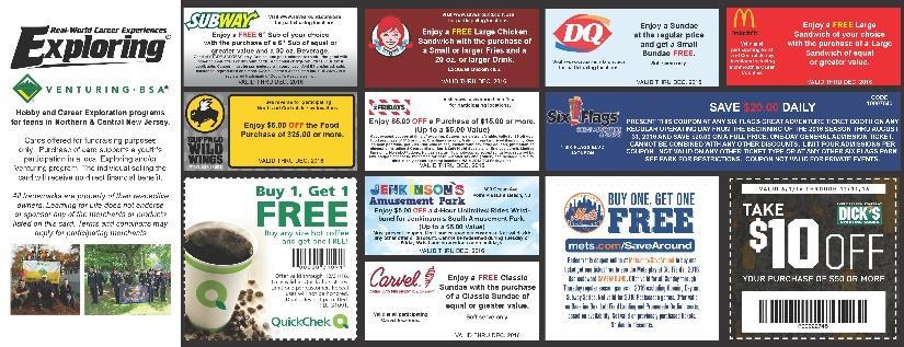 This year we have a card for Cub Scouts / Boy Scouts and a different card for Venturers / Sea Scouts and Explorers Cub Scouts / Boy Scouts Venturers / Sea Scouts / Explorers Units participating in