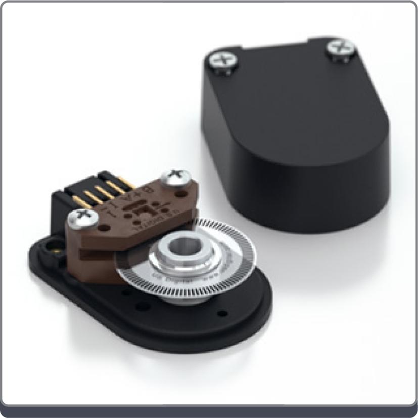 Description Page 1 of 5 The E5 Series rotary encoder has a molded polycarbonate enclosure with either a 5-pin or 10-pin latching connector.