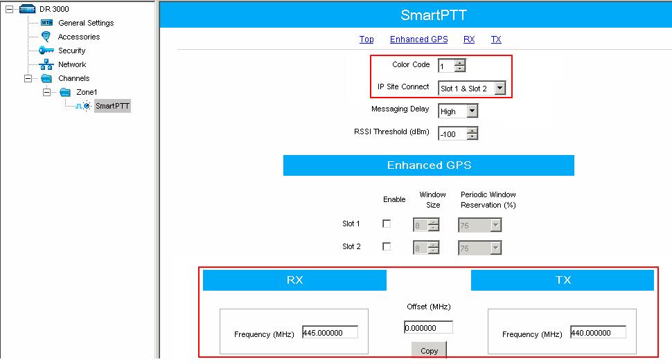 IP Site Connect 14 3. In the Channels tab add Digital Channel. Set Color Code=1, IP Site Connect=Slot 1 & Slot 2.